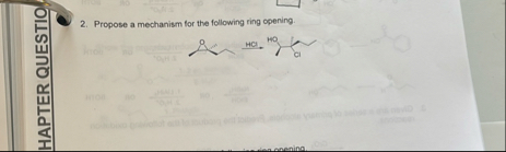Solved Propose a mechanism for the following ring opening. | Chegg.com