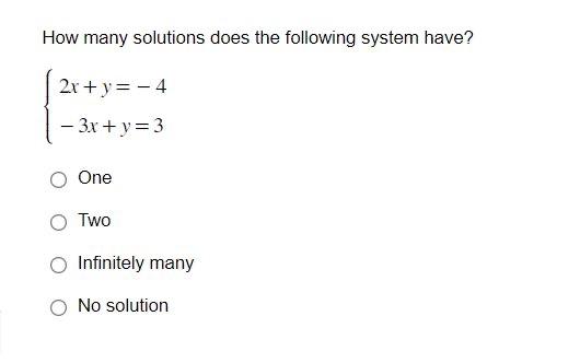 Solved How Many Solutions Does The Following System Have