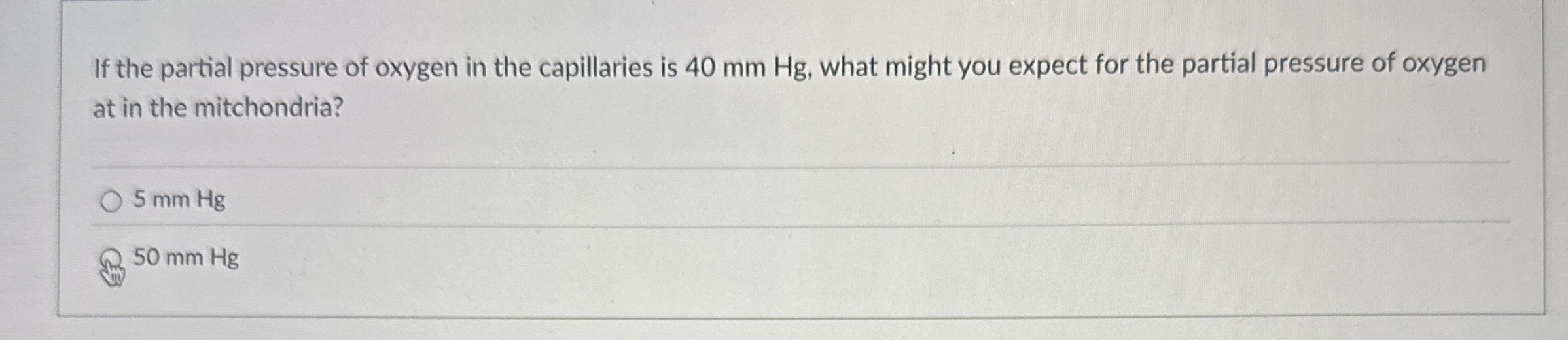 Solved If the partial pressure of oxygen in the capillaries | Chegg.com