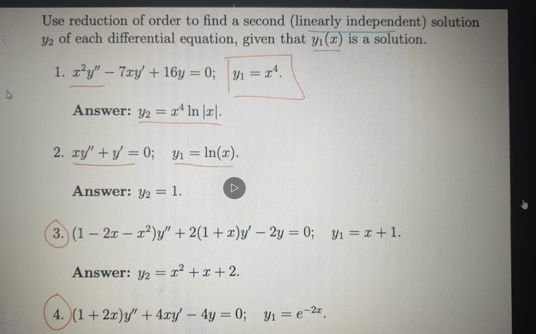 solved-use-reduction-of-order-to-find-a-second-linearly-chegg