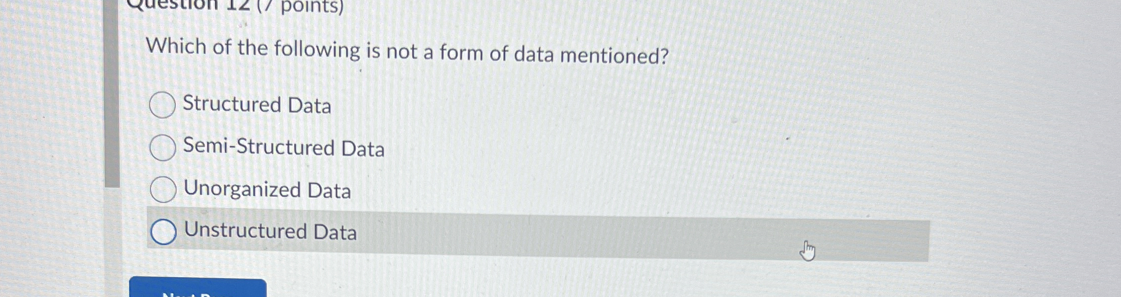 Solved Which of the following is not a form of data | Chegg.com