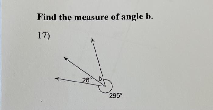 Solved Find The Measure Of Angle B. 17 | Chegg.com