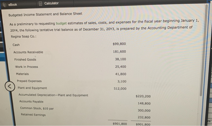 Analyze The Following Budget With An Income Of $600 Solved eBook Calculator Budgeted Income Statement and | Chegg.com