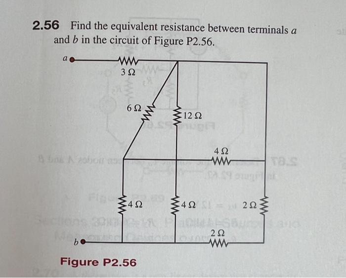 Solved 2.56 Find The Equivalent Resistance Between Terminals | Chegg.com