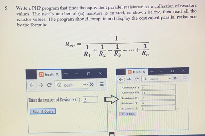 Solved Write a PHP program that finds the equivalent | Chegg.com
