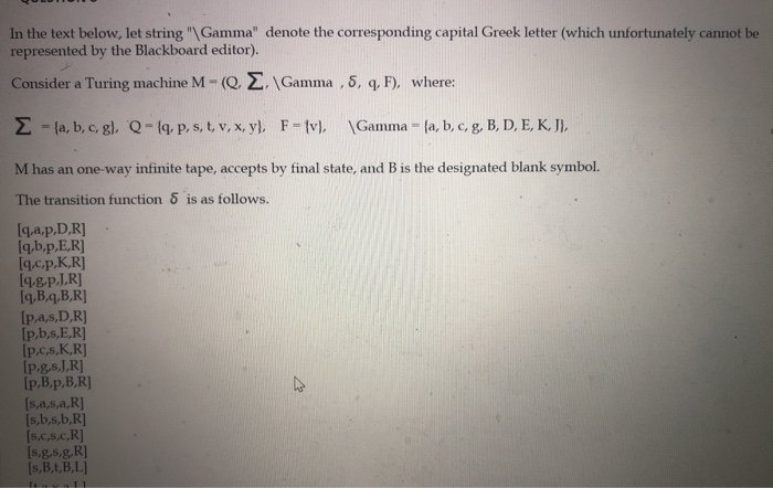 Solved In The Text Below Let String Gamma Denote The C Chegg Com