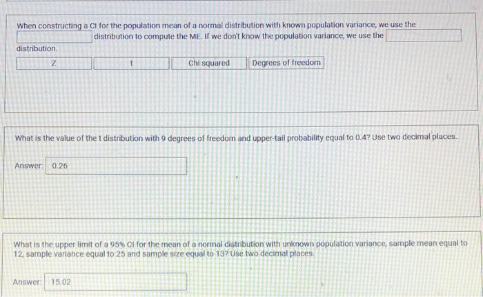 Solved When constructing a Cl for the population mean of a | Chegg.com