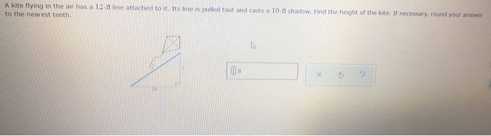 solved-a-kite-flying-in-the-air-has-a-12-ft-line-attached-to-chegg