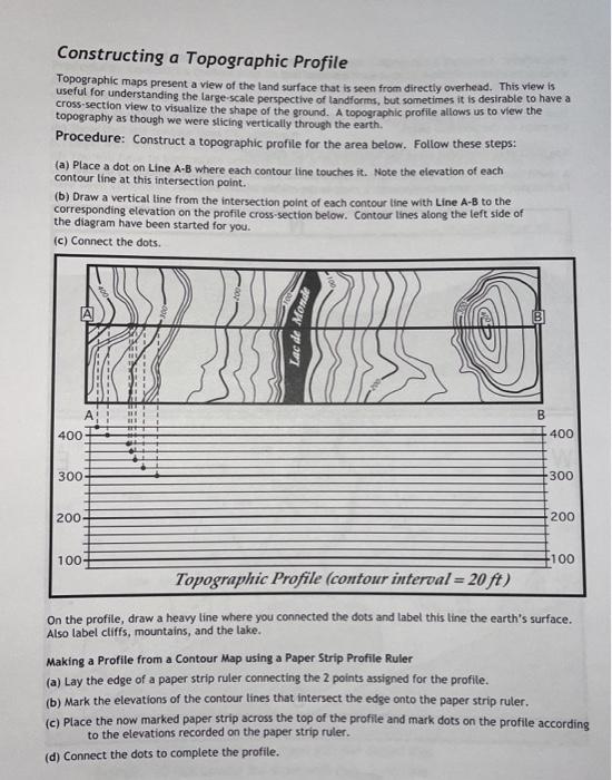 Constructing a topographic profile