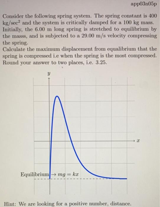 Solved app03n05p Consider the following spring system. The | Chegg.com