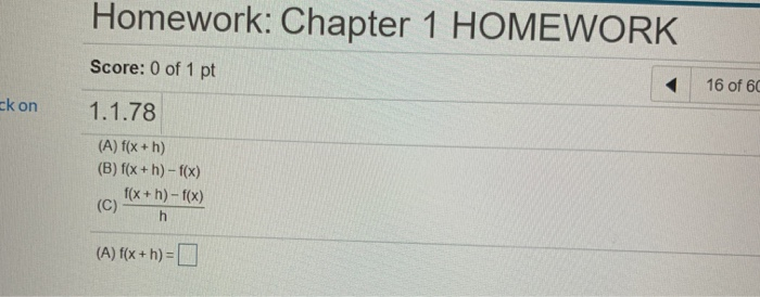 Solved Homework: Chapter 1 HOMEWORK Score: 0 of 1 pt 16 of | Chegg.com