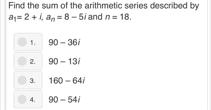 Solved Find the sum of the arithmetic series described by | Chegg.com