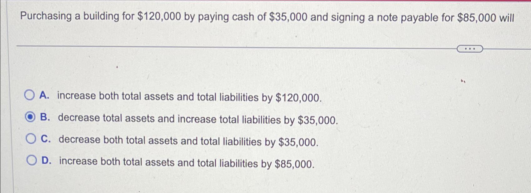 Solved Purchasing A Building For $120,000 By Paying Cash Of | Chegg.com