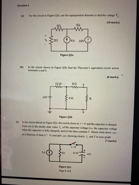 Solved Question 2 (a) For the circuit in Figure Q21, use the | Chegg.com