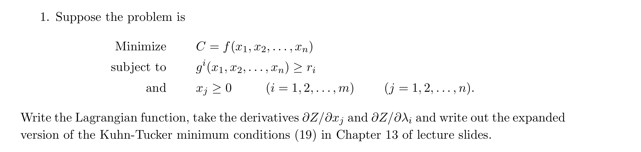 Suppose The Problem Is 1 2 Dots M 1 2 Dots Nwrite