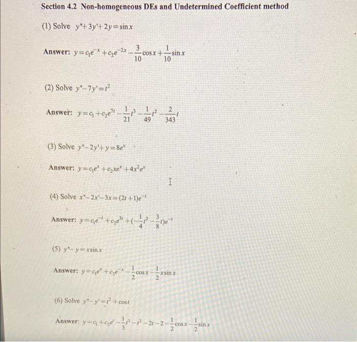 Solved this is ordinary differential equation. the answers | Chegg.com