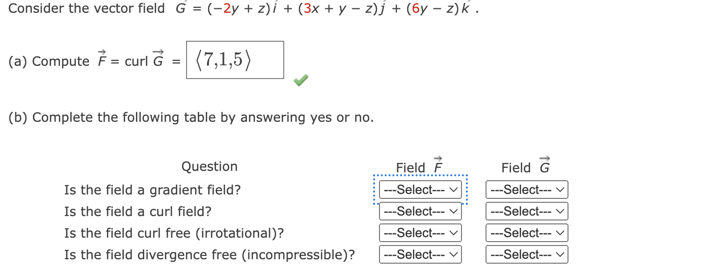 Solved Consider the vector field | Chegg.com