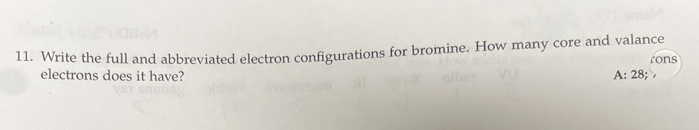 Solved Write the full and abbreviated electron | Chegg.com