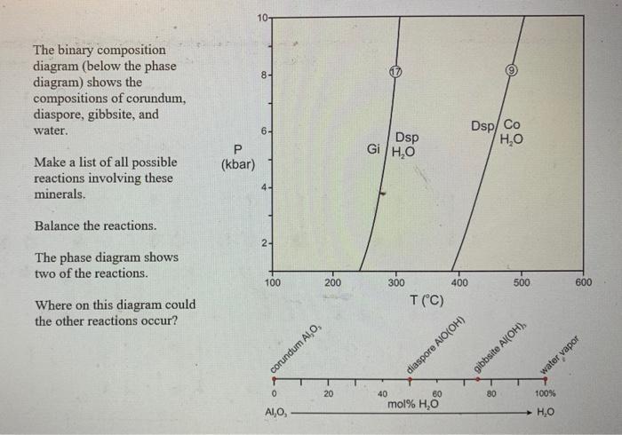 Solved The binary composition diagram (below the phase | Chegg.com