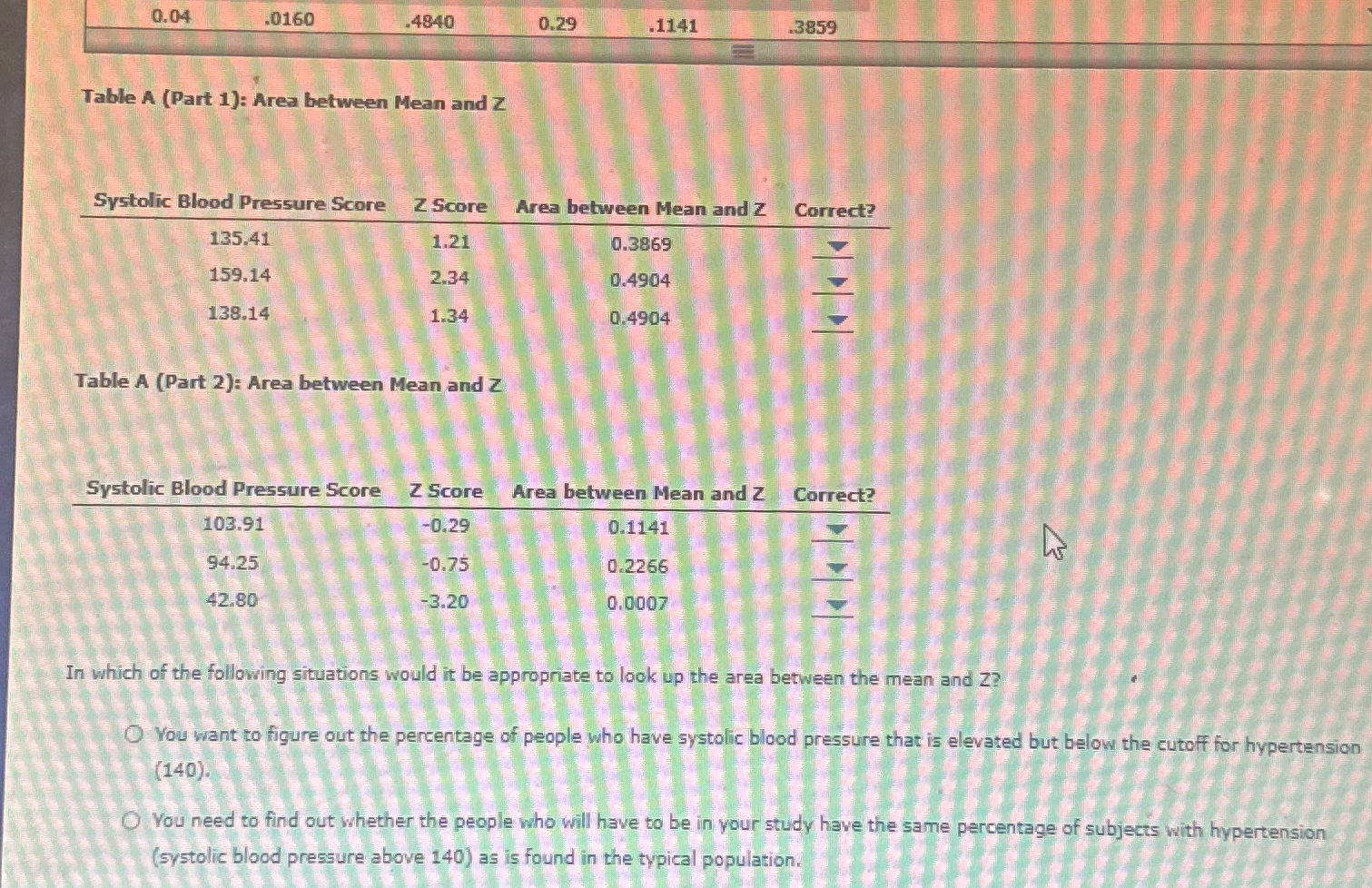Solved Table A (Part 2) Area between Mean and