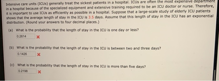 Solved Intensive care units (ICUS) generally treat the | Chegg.com