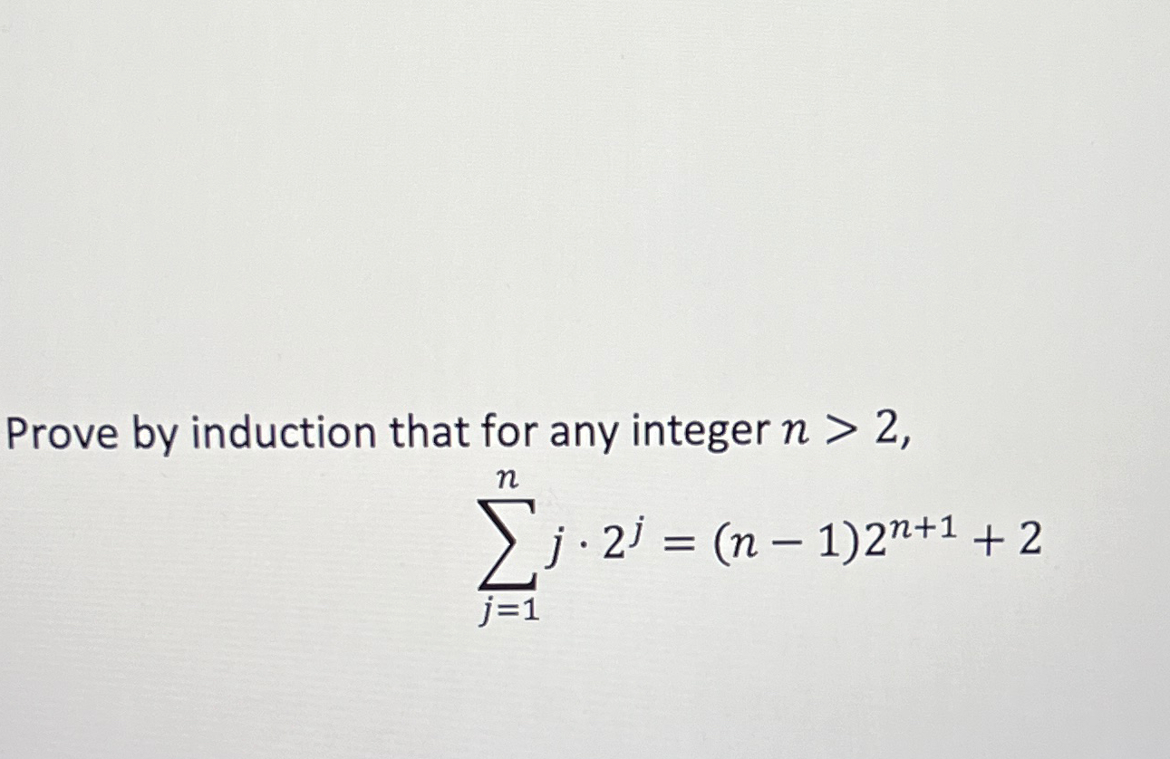 Solved Prove By Induction That For Any Integer | Chegg.com