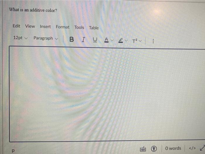 Solved The brightness or of a color is its saturation. hue O | Chegg.com