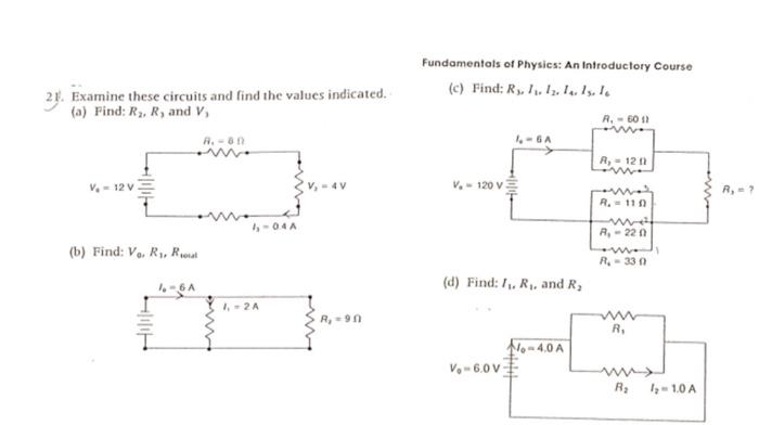 Solved Fundamentals of Physics: An Introductory Course (c) | Chegg.com
