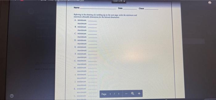 Complete the Welding Jig Blueprint Worksheet by | Chegg.com