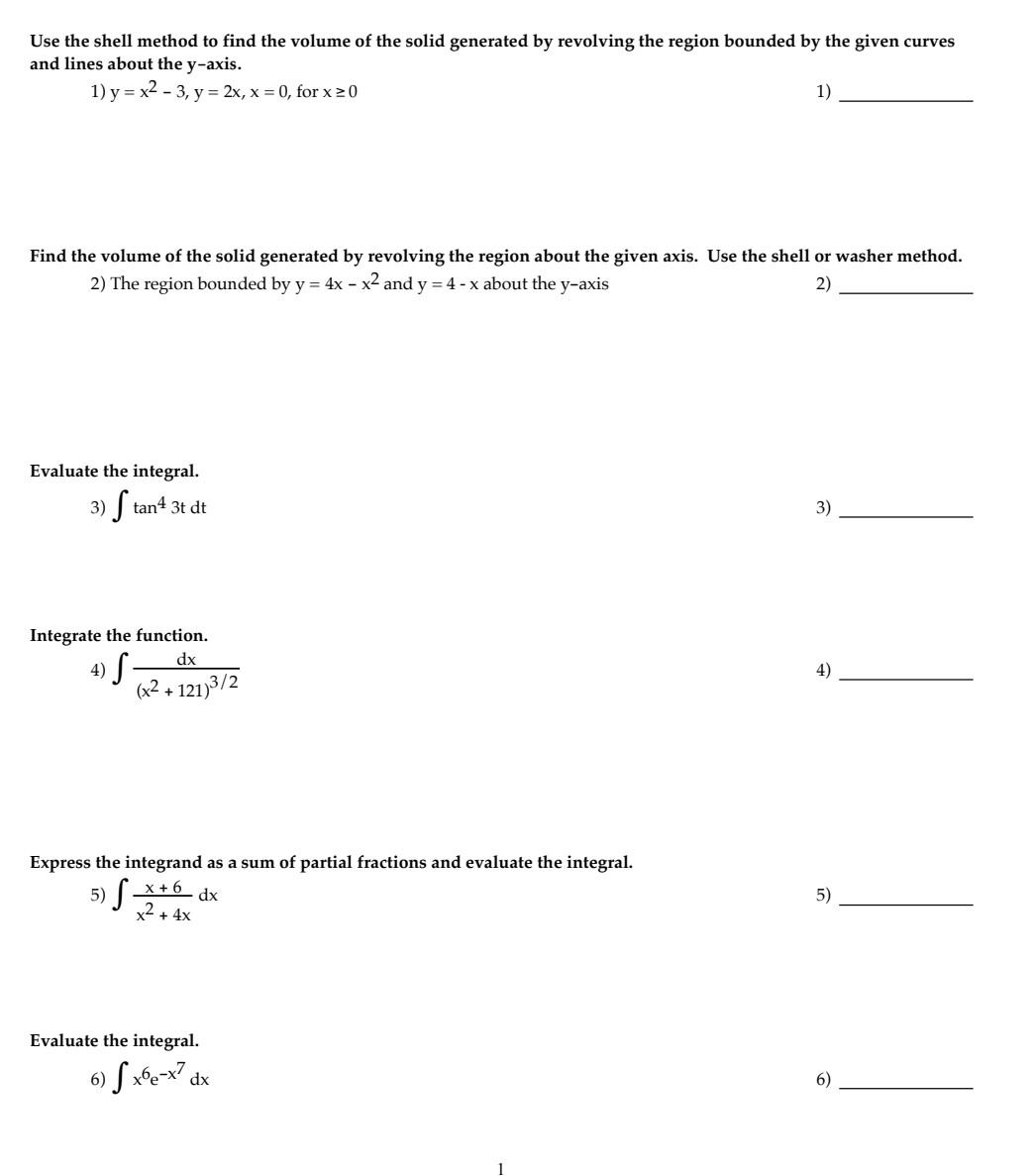 Solved Use the shell method to find the volume of the solid | Chegg.com