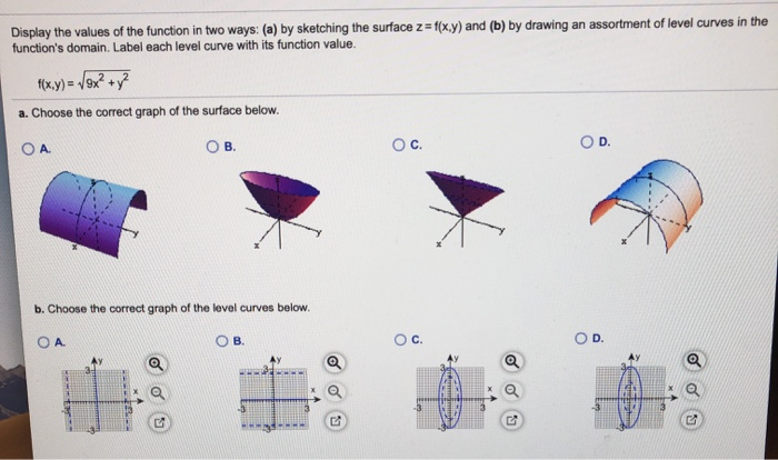 Display The Values Of The Function In Two Ways A Chegg Com