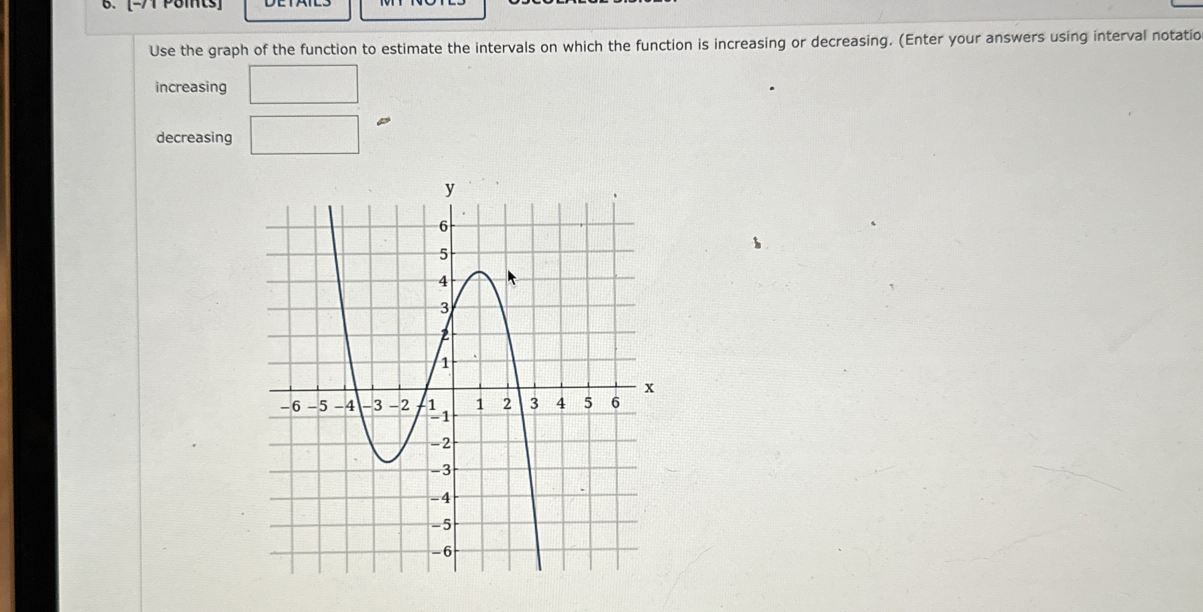 Solved Use the graph of the function to estimate the | Chegg.com