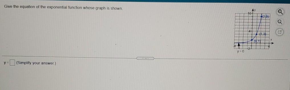 Solved Give the equation of the exponential function whose | Chegg.com