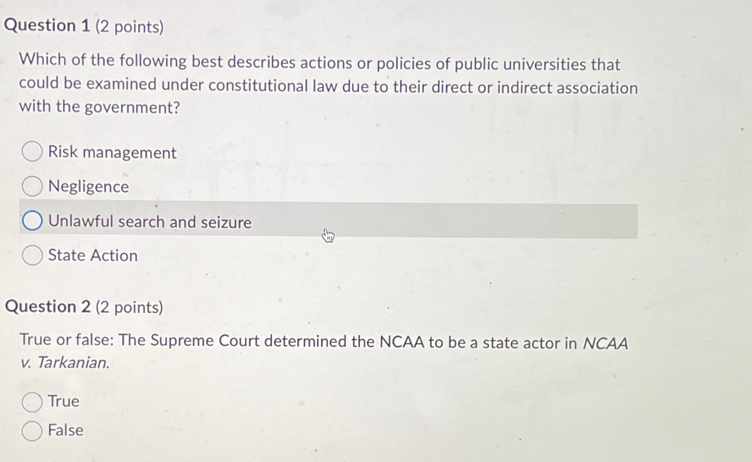 Solved Question 1 (2 ﻿points)Which of the following best | Chegg.com