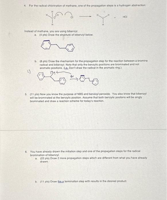 Solved 4. For The Radical Chlorination Of Methane, One Of | Chegg.com