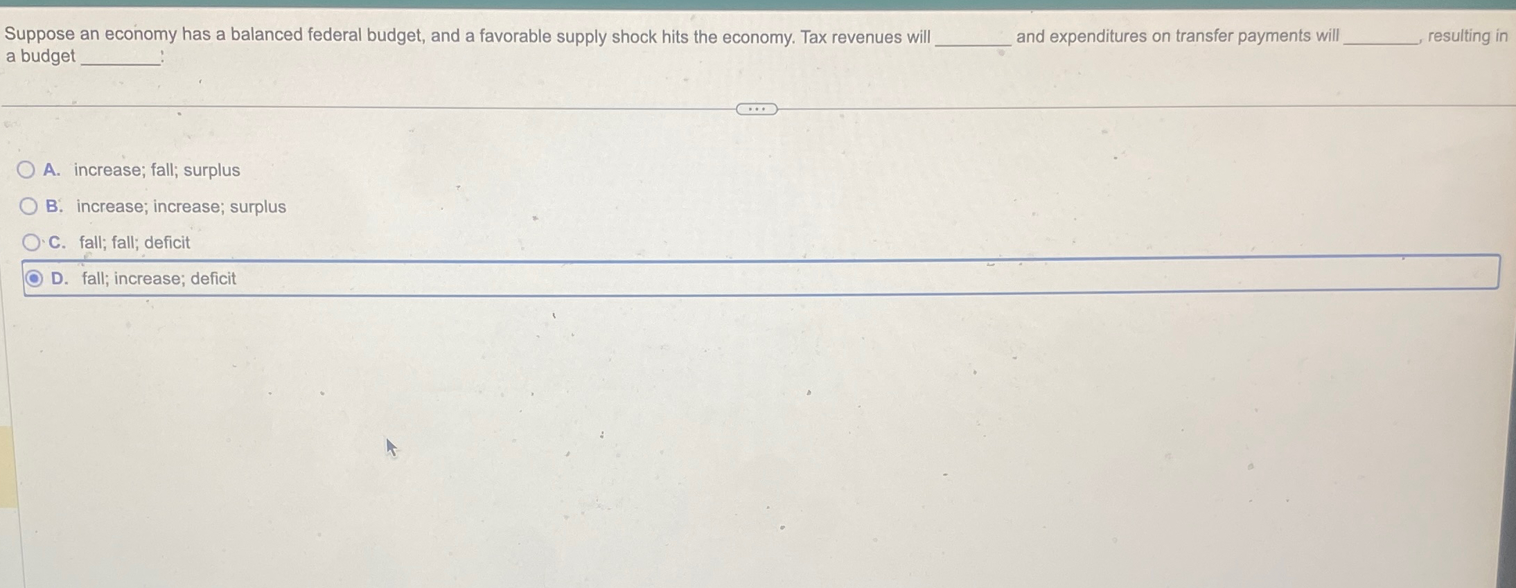 Solved Suppose an economy has a balanced federal budget, and | Chegg.com