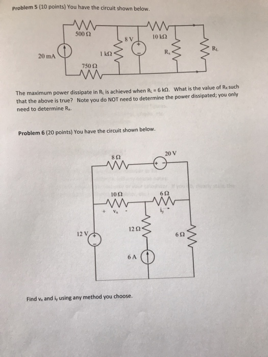 Solved Problem 5 (10 Points) You Have The Circuit Shown | Chegg.com