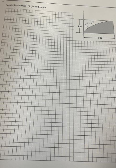 Solved Locate the centroid (x,y) of the area. | Chegg.com