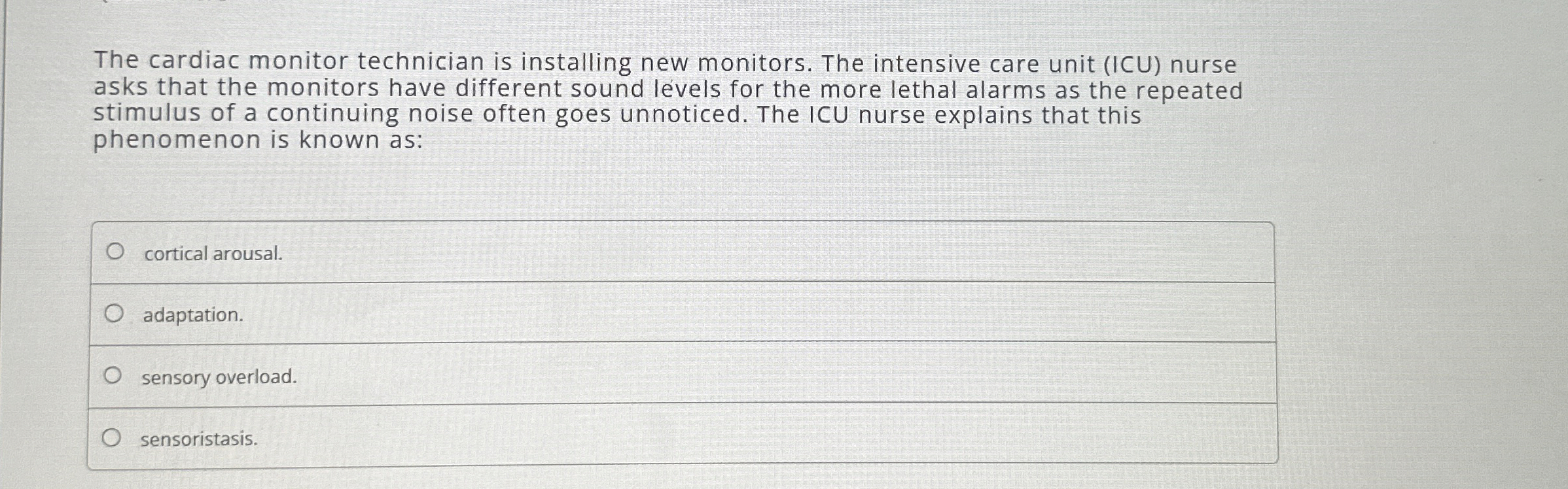 Solved The cardiac monitor technician is installing new | Chegg.com