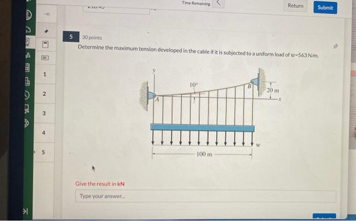 Solved 30 points Determine the maximum tension developed in | Chegg.com