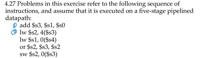 Solved 4.27 Problems in this exercise refer to the following | Chegg.com