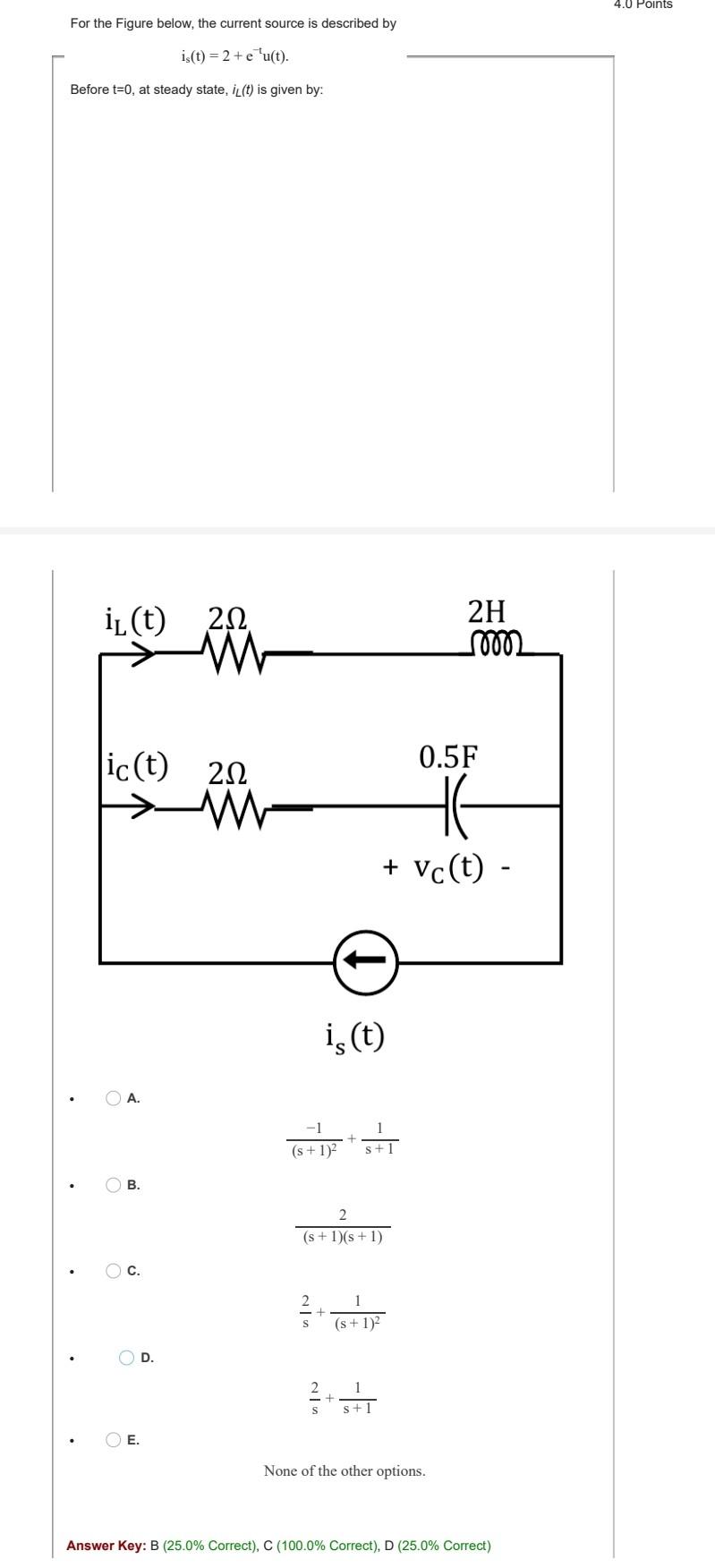 Solved 4.0 Points For the Figure below, the current source | Chegg.com