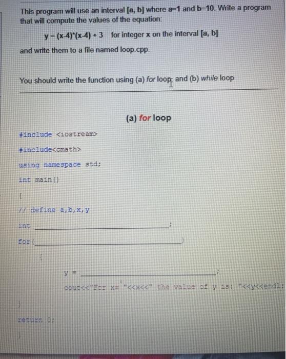 Solved This program will use an interval [a, b] where a=1 | Chegg.com