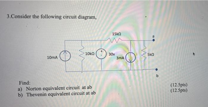 Solved 2. Consider The Following Circuit Diagram, Use Only | Chegg.com