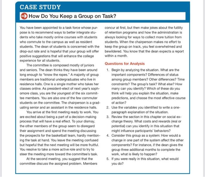 case study group task