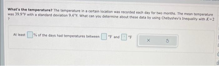 Solved What's the temperature? The temperature in a certain | Chegg.com