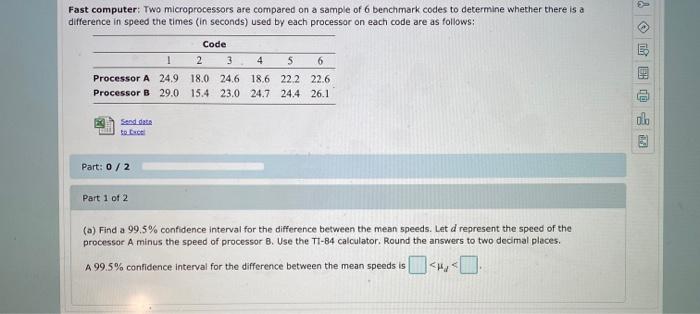 Solved Fast computer: Two microprocessors are compared on a | Chegg.com