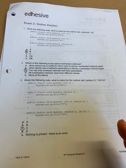 edhesive-exam-2-online-version-1-given-the-following-code-what-is-output-by-the-method-call