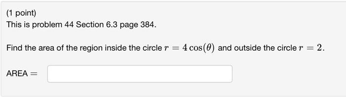 Solved This is problem 44 Section 6.3 page 384. Find the | Chegg.com