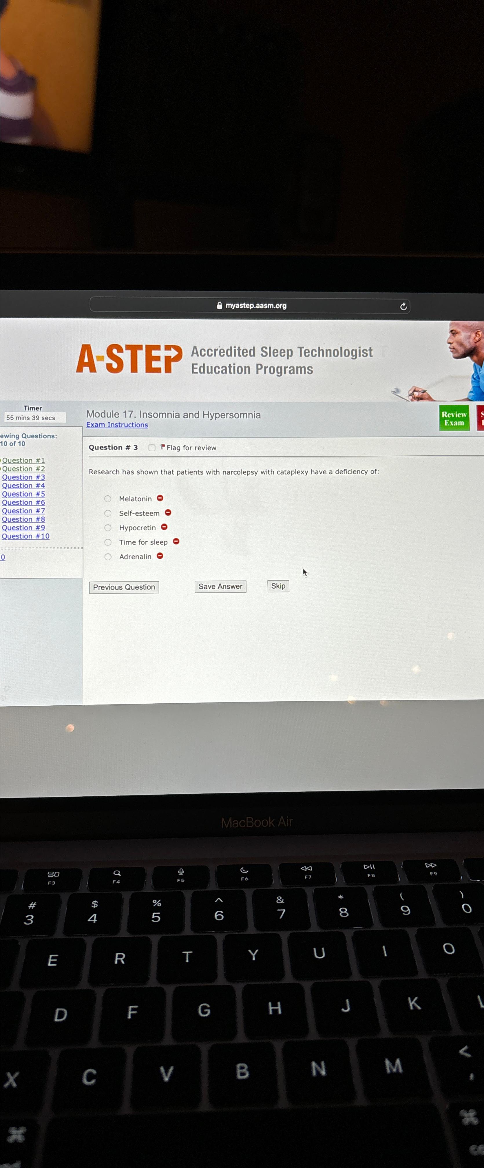 Solved A-STEP Accredited Sleep Technologist Education | Chegg.com